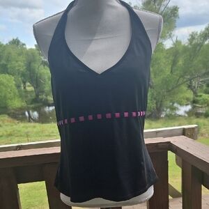 Merona Black Top with Pink Details